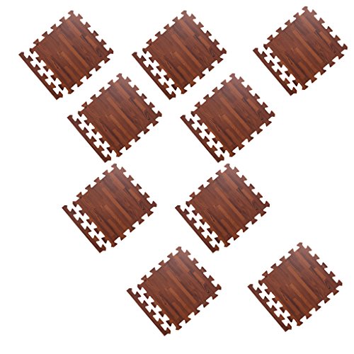 9 piezas de tapetes de rompecabezas de espuma para ejercicio con encaje y baldosas para piso miniatura 2