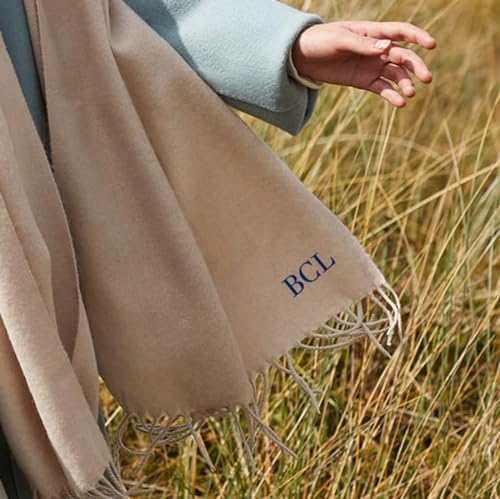 Embroidered Personalised Short Scarf Embroidery Custom, Monogrammed Gifts for Her Scarf Personalised Scarves For Women Valentine Gifts3