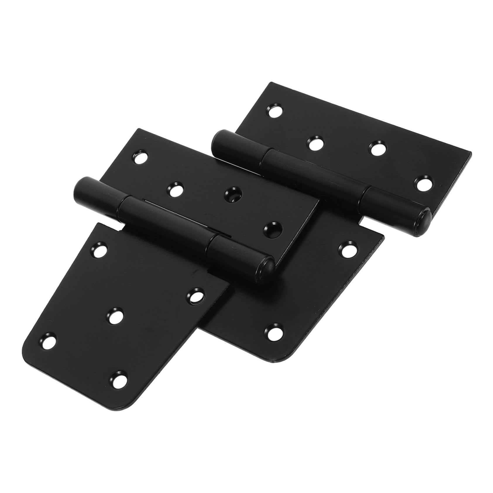 POPETPOP 2pezzi Cerniere Per Porte t Pesanti in Acciaio Nero Opaco Resistenti e Antiruggine Per Cancelli Scaffali e Mobiletti Con Fissaggi Adatti Utilizzo Interno Ed Esterno