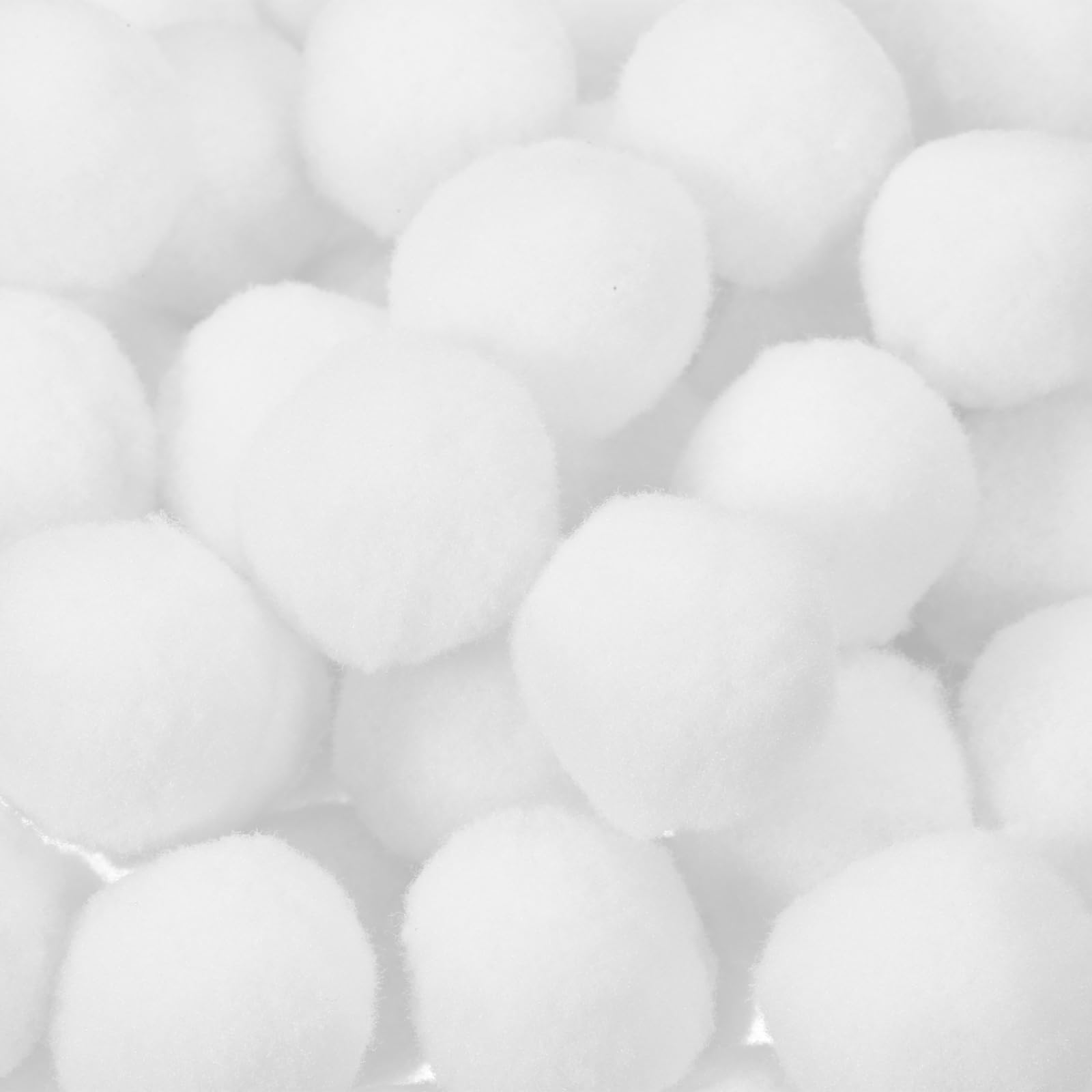 QUARKZMAN Bolas De Fieltro Pom Para Proyectos De Manualidades Caseras DIY Paquete De 100 Blanco 2.5cm 25mm