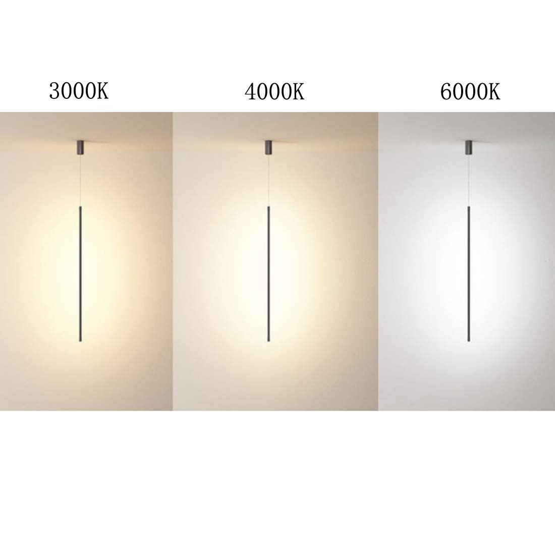 Moderne hanglamp, led, slaapkamer, woonkamer, zwart, creatief