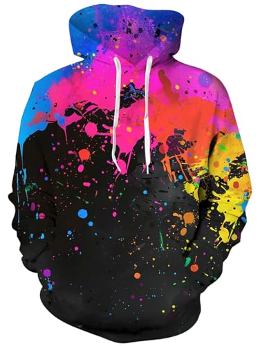 Rave on Friday Unisex Hoodie 3D Pullover Kapuzenpullover für Herren Damen...