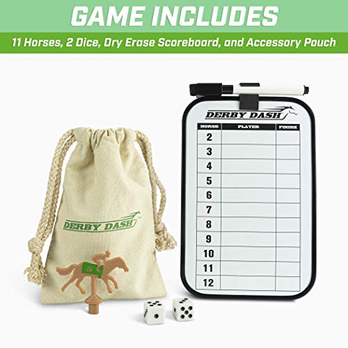 image for GoSports Derby Dash Horse Race Game Set - Tabletop Horse Racing with 2