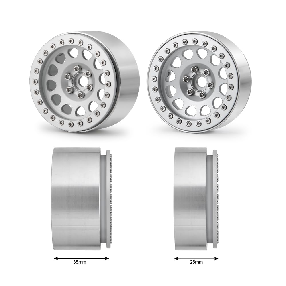 Maleonn 2.2" Beadlock Wheels Rims Set For 1/10 RC Crawlers - Aluminum Alloy Upgrades - View #6
