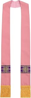 FAD-4U Catholic Clergy Stole with Embroidery for Priest and Pastor