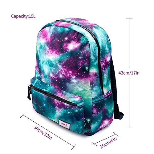 Galaxy School Backpack, SKL School Bag Student Stylish Unisex Canvas Laptop Book Bag Rucksack Daypack for Teen Boys and Girls - Thumbnail 5
