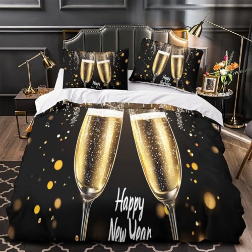 Housse de Couette Microfibre Parure de Lit 260x220 Fermeture Éclair 3D - 2