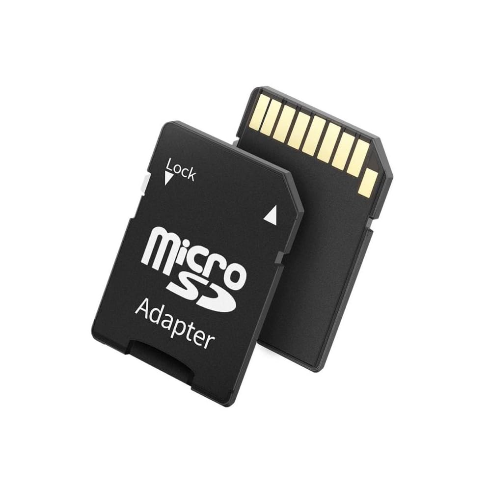 Micro SD Card to SD Card Adapter Reader SD Adapter Compatible with All Mobile Memory Cards (Only Card Reader (Black) Pack of (1)