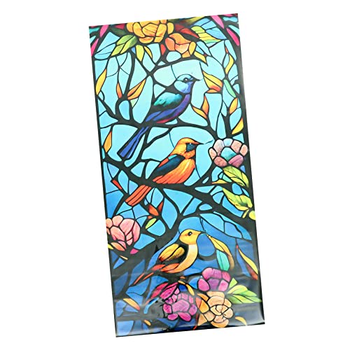 Autocollants de fenêtre oiseaux Lurrose 3 pièces déco printemps