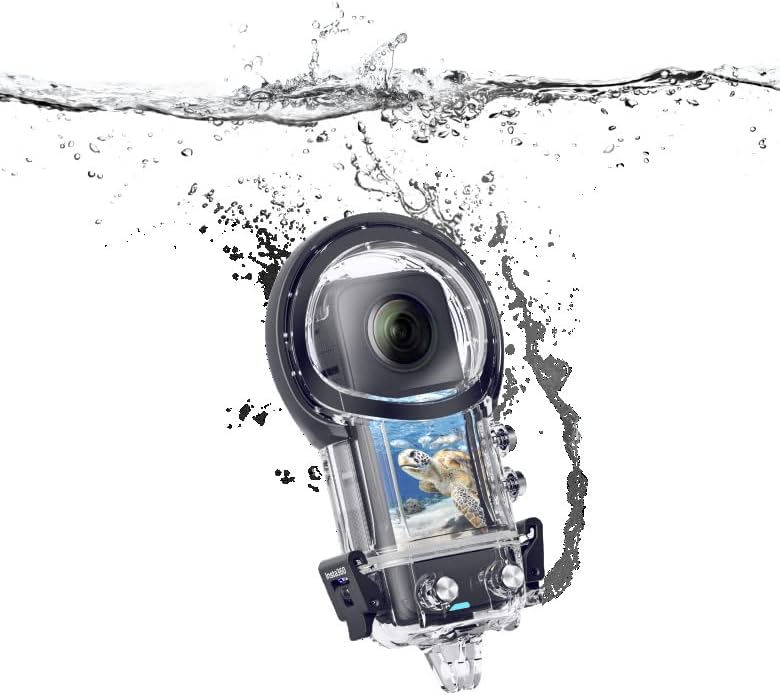 For Insta360 One X3 Anti-Scratch Camera Panorama Camera Diving Shell Sports Camera Waterproof Shell Insta 360 One X3 Action Anti-Scratch Camera Accessories Black (A521B) Original