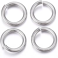 Vista 1 de 100 Piezas - Anillos de Enganche de Acero Inoxidable 304 - 7mm - Calibre 18 (1mm de Grosor)