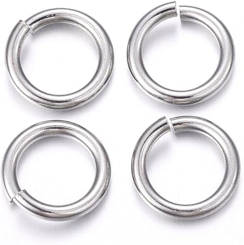 Miniatura 2 de 100 anillos de salto de acero inoxidable 304, calibre 20 de 0.236 in (0.031 in de grosor)