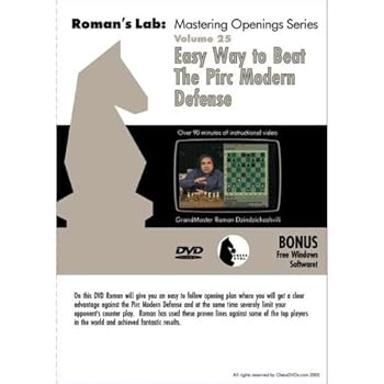 DVD ROMAN'S LAB - VOLUME 25 - The Easy Way to Beat the Pirc Modern Defense Chess DVD Book