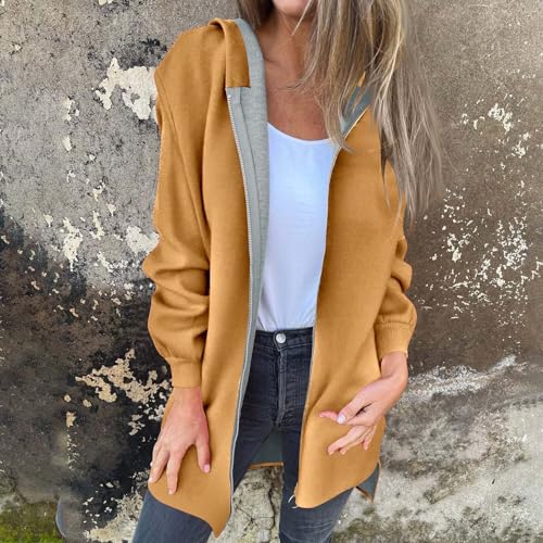 Hooded Cardigan Basic Jacket for Women Winter Fall Long Jacket Hood Outerwear Women 2025 Trendy Y2K2