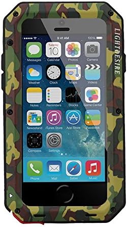 iPhone 6S Case, LIGHTDESIRE Aluminum Alloy Protective Water Resistant Extreme Metal Shockproof Military Bumper Heavy Duty Cover Shell for iPhone 6/6s - Camouflage