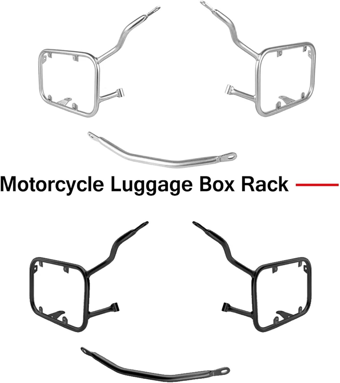 Replacement for BMW F900XR F 900XR F900 XR Sidebox Luggage Bracket Stainless Steel Saddlebag Holder 2019-2025 Motorcycle Pannier Rack Frame(Silver)