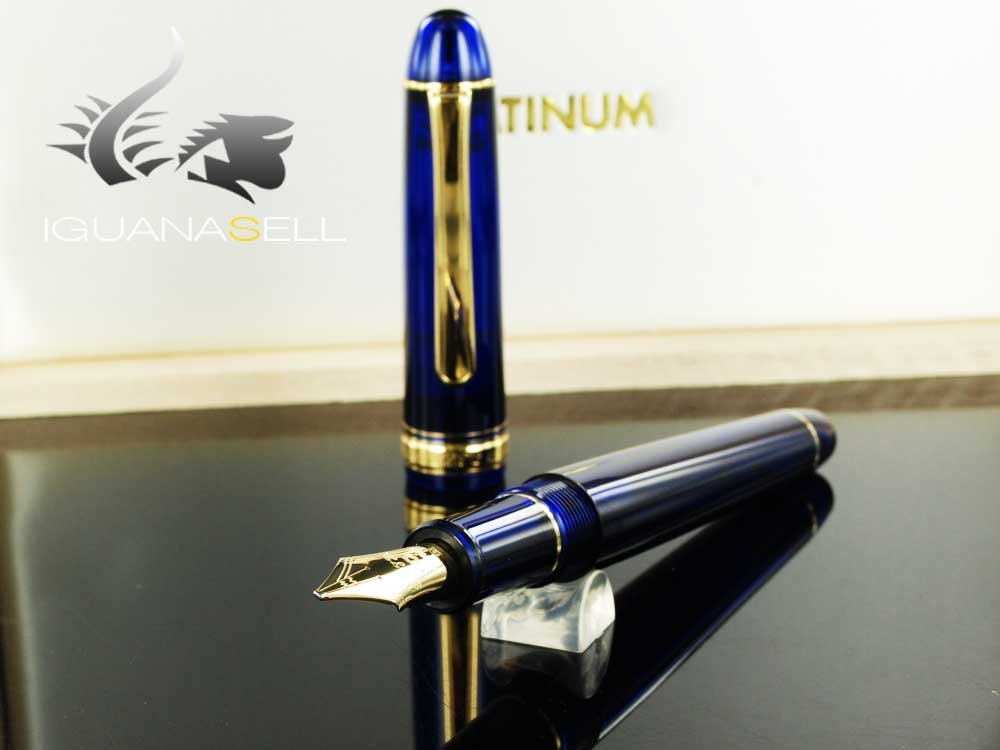 PLATINUM Procyon Füllfederhalter – Farbe Deep Sea, Feder M (medium), Mit Slip & Seal Technologie (inkl. Geschenkbox)