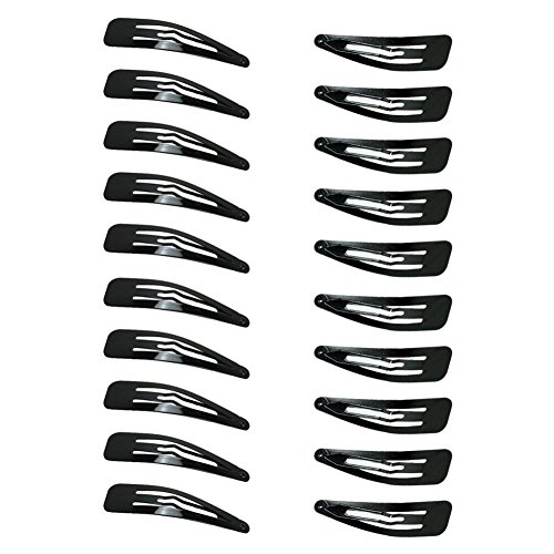 12Pcs Black Metal Hair Snap Clips Hair Accessories Best Gifts for Girls Women