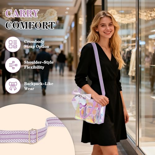 Bolso Tote Clear 12x12x6 PVC Transparente miniatura 5