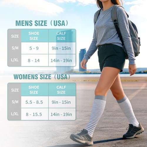 Image of Copper Compression Socks for Women & Men (6 pairs) - Best Support for Nurses, Running, Hiking, Recovery