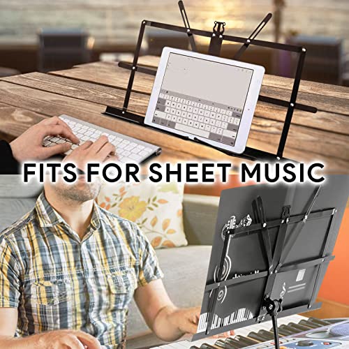 Chachazo Piano Bench, Piano Stool Adjustable Keyboard Bench Foldable Piano Chair, 2.95In Thickness Padded High-Density Sponge Piano Seat Keyboard Stool With Music Stand #TOP6