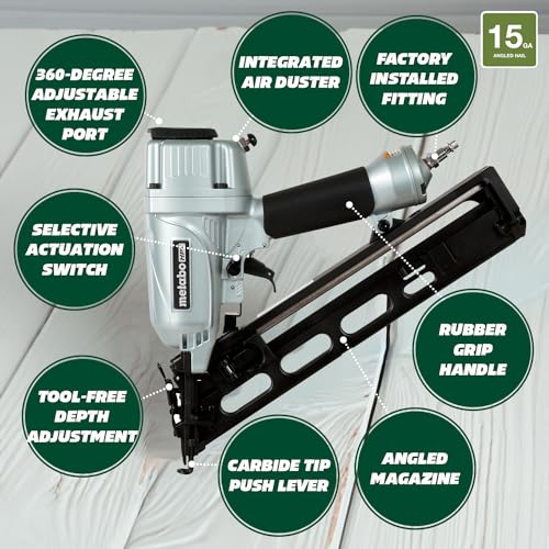Metabo Hpt NT65MA4M Finish Nailer, 15 Gauge thumb #1