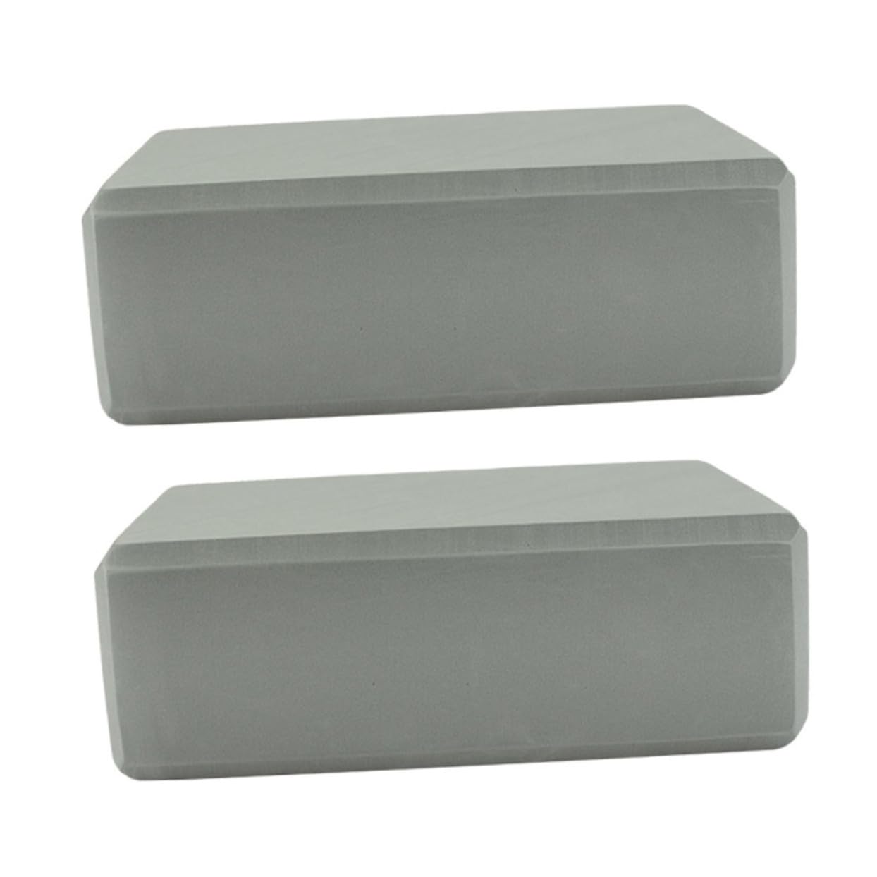 Mikinona 2Pcs Skid Yoga Blocks High Density Eva Rectangular Cushions for Enhanced Stability and Support Yoga Practice Grey Color for Deepening Stretches and Comfort