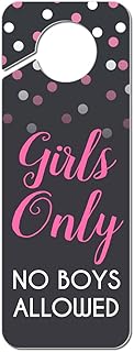 Graphics and More Girls Only No Boys Allowed Plastic Door Knob Hanger Sign