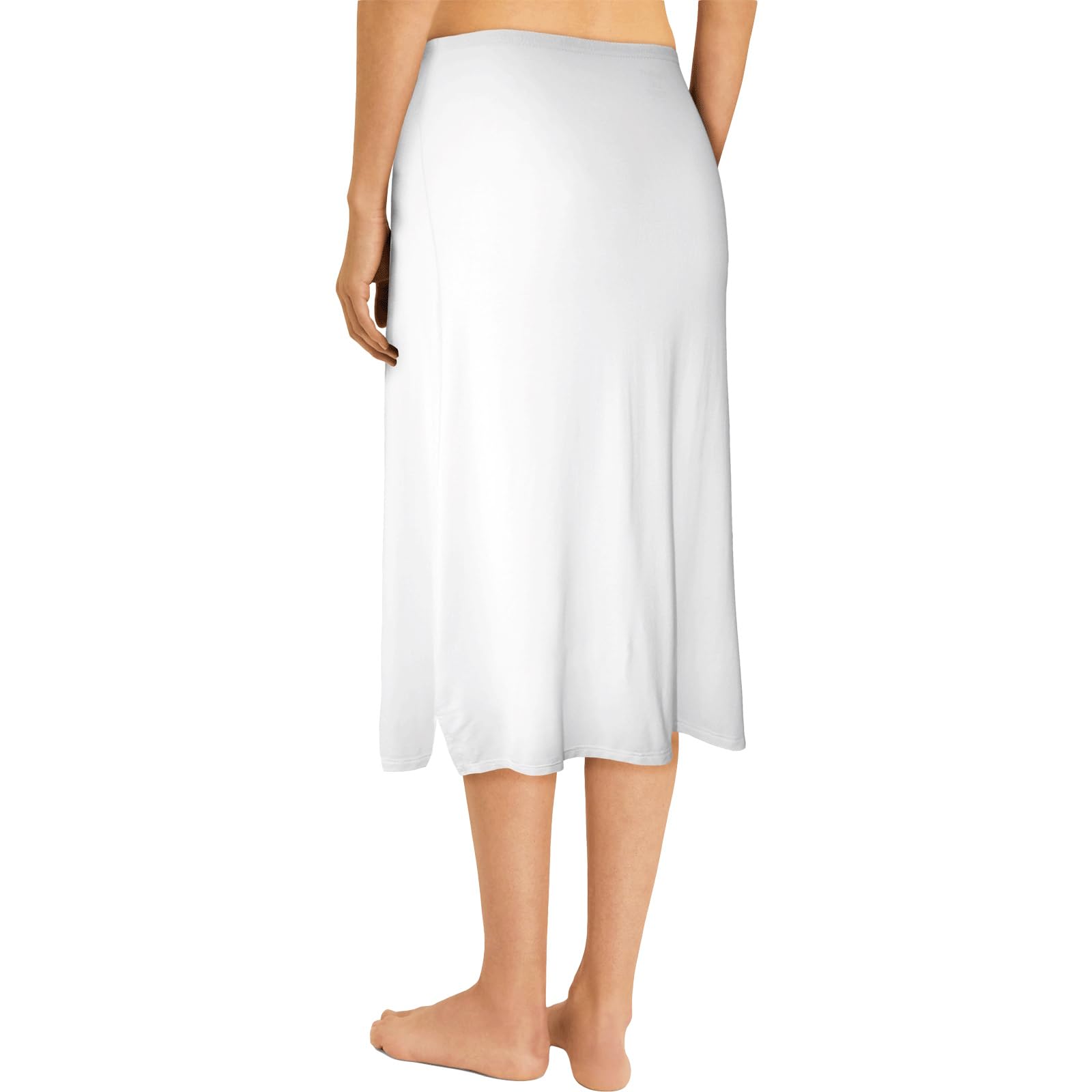 BestSale247 Jupon long pour femme : environ 70 cm - Court : environ 50 cm - Élégant sous-vêtement invisible en viscose de bambou souple