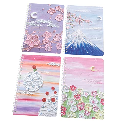 DIKACA 4 Piezas libro de bobinas cuadernos notebook tableta dibujo tableta de dibujo tablet de...