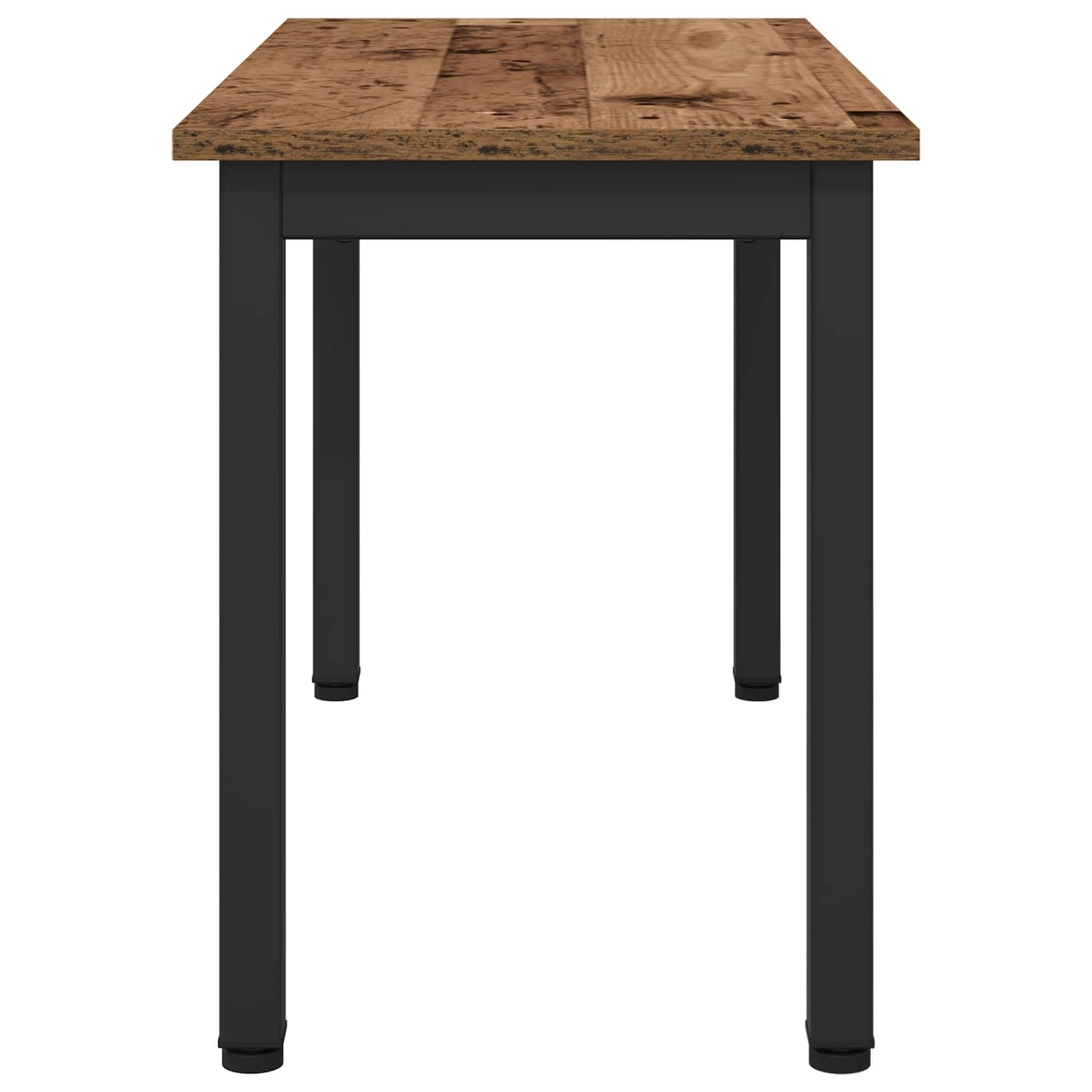 Panchina da Pranzo in Legno Ingegnerizzato e Metallo 80x35x45 cm | Seduta aggiuntiva salvaspazio per sala da pranzo e soggiorno, ideale da accostare al tavolo per accogliere gli ospiti.