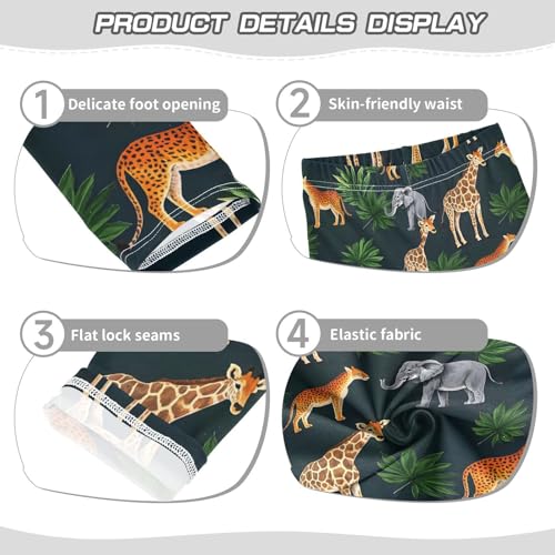 Wild Animals Girls Leggings Soft Stretch Workout Yoga Dance Pants for Kids Casual Tights3