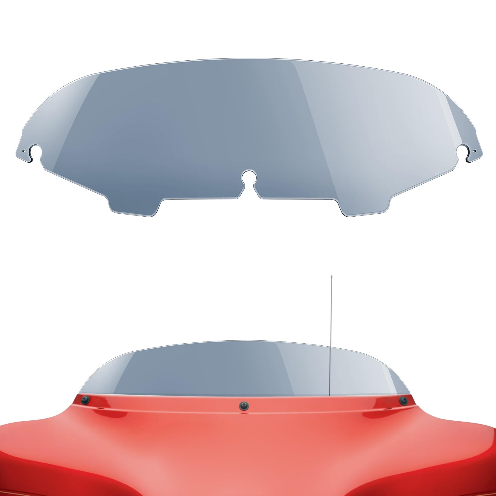 AmazichaWindshield 5" Tint Round Windscreen Wind Splitter Deflector 96-13 Compatible for Harley Davidson Touring Electra Glide Street Glide Ultra Classic Ultra Limited Tri Glide FLHT FLHX 1996-2013