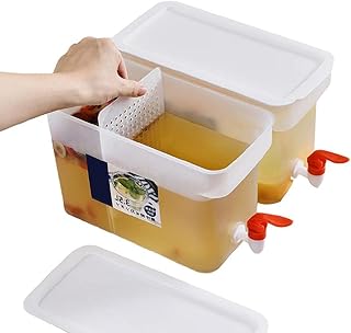 Lodówka zimny czajnik z kranem w lodówce duża pojemność przenośny PP zimny czajnik owocowy czajnik lemoniada wiadro zimny czajnik z kranem lodówka czajniczek w lodówce