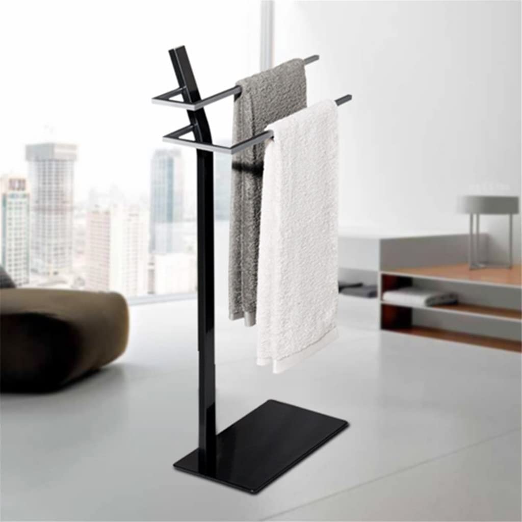 Tyuhduyur D Stainless Steel Multifunctional Movable Bathroom Rack Towel Rack Floor-Standing Bath Towel Rack Free Punching (