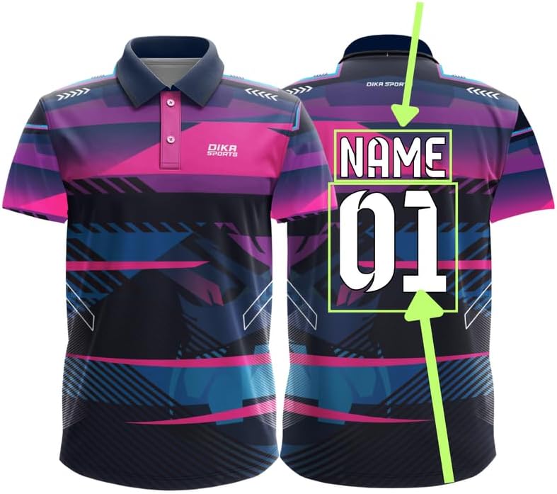 Dika SportsCustom Add Name and Number Jersey for Men Cricket t-Shirt | 2 Year to 5XL
