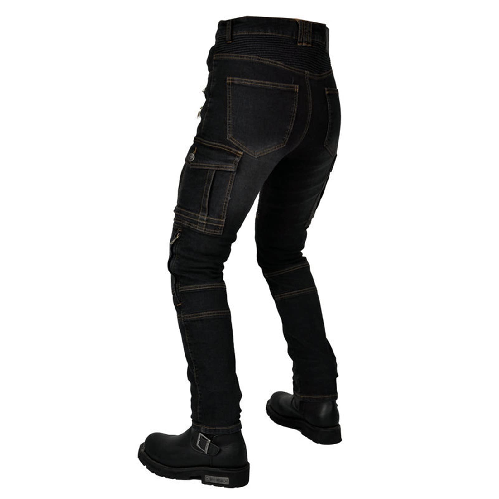 Shuojia Pantalon De Moto Pour Femme Jean Femme Taille Haute