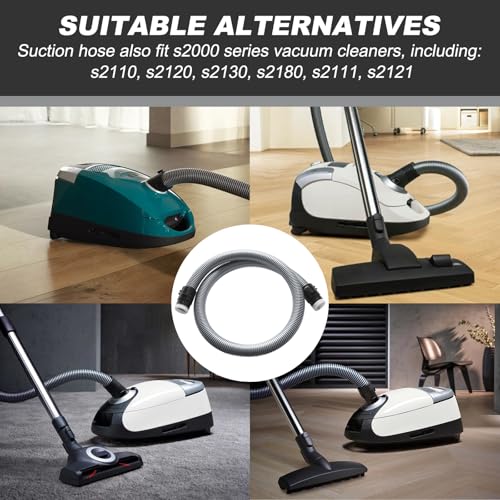 Image of Compatible with Miele Vacuum Cleaner Miele Classic C1 Suction Hose - 07736191 Pipe Grey 1.6m