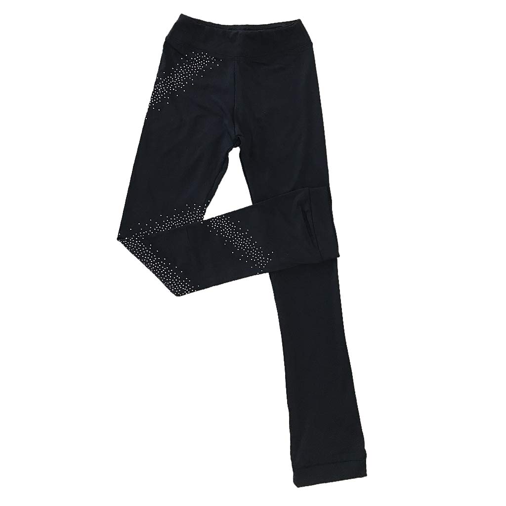 Perfeclan Schlittschuhhose Atmungsaktive Eiskunstlauf Strumpfhose Leggings Mädchen Rollschuh Skating Eislauf Strumpfhose Eiskunstlauf Leggings für Kinder und Erwachsene