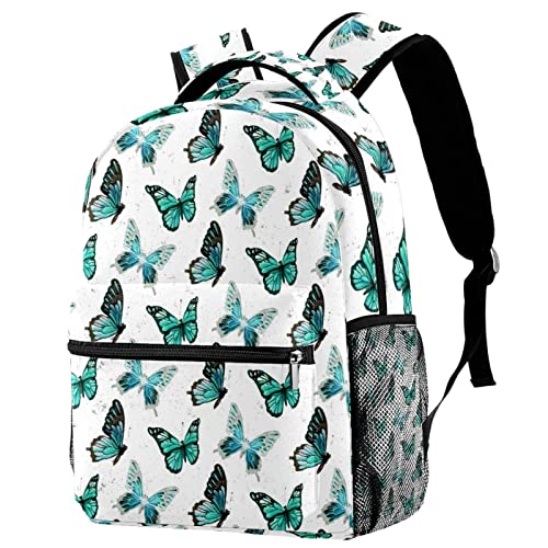 Sac à dos de voyage rétro papillon avec porte-bouteille pour loisirs et campus