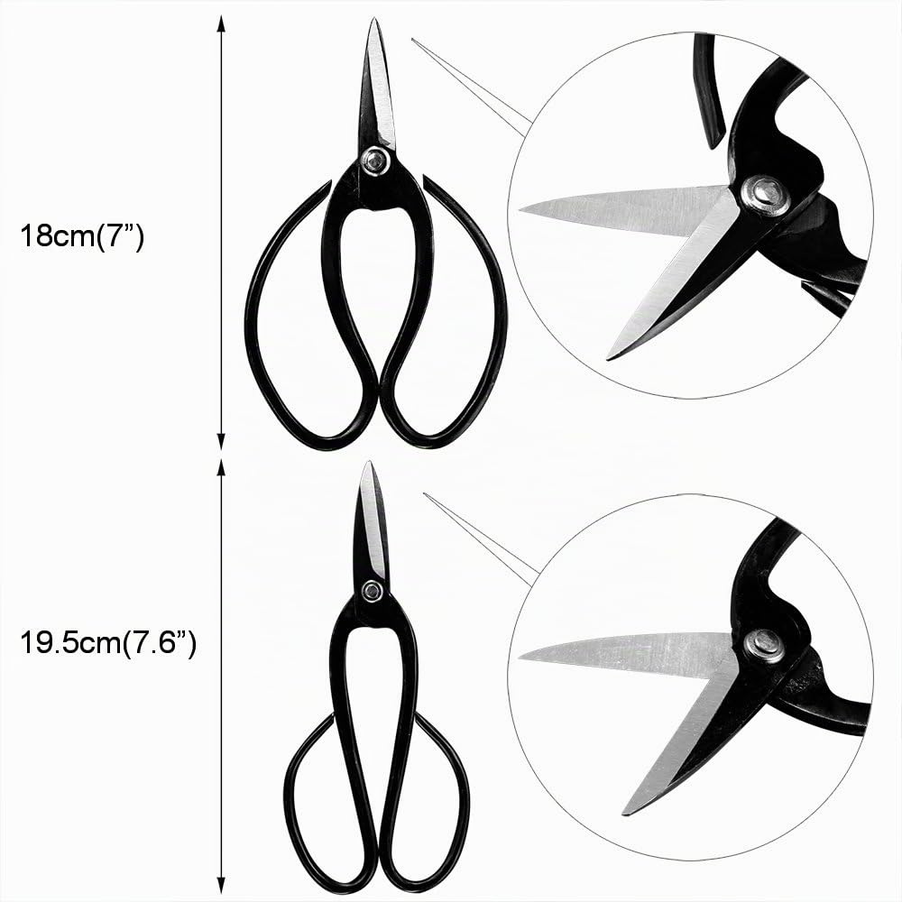 Audeuk - Juego de Herramientas para bonsái, 10 Piezas, con Tijeras, cizalla y cortadores de Acero al Carbono, Alambre para Plantas, Caja de Nailon