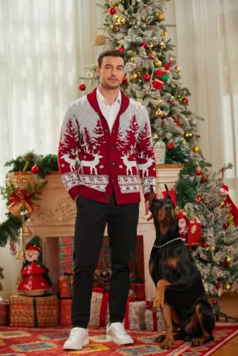 Coofandy Mens Christmas Cardigan Sweater Shawl Collar Knitted Xmas Knitwear | Festive Christmas Sweaters, Button Up Sweater, Holiday Cardigan, Ugly Sweater, Xmas Clothes, Fall Winter Fashion 2026 4 Coofandy Mens Christmas Cardigan Sweater Shawl Collar Knitted Xmas Knitwear | Festive Christmas Sweaters, Button Up Sweater, Holiday Cardigan, Ugly Sweater, Xmas Clothes, Fall Winter Fashion 2026 - Image 5