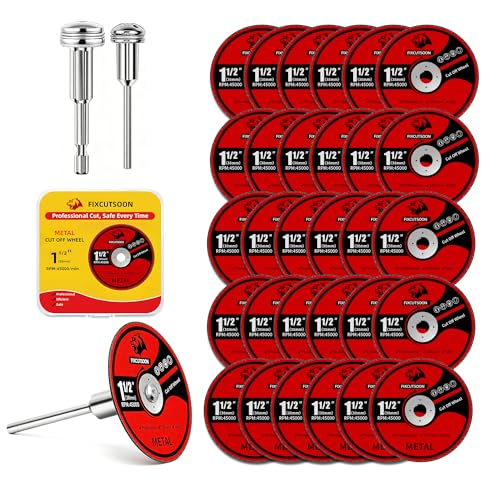FIXCUTSOON 1-1/2 x 1/8 Rotary Tool Metal Fiberglas Reinforced Cutting Disc