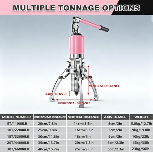 Extractor de engranajes hidráulico de 10T para reparación de automóviles 3