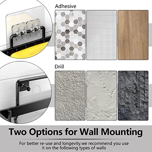 Yawsoup YAWSOUP-1 Shower Caddy Organizer 4 Pack,Bathroom Shelves Wall Mounted Shower Shelf Shower Caddy Adhesive-No Drilling,Large Capacity thumb #5