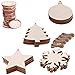 Zoleland 50PCS 2"-2.8" Unfinished Predrilled Natural Wood Slices for Christmas Ornaments Hanging Decorations,Arts and DIY Crafts
