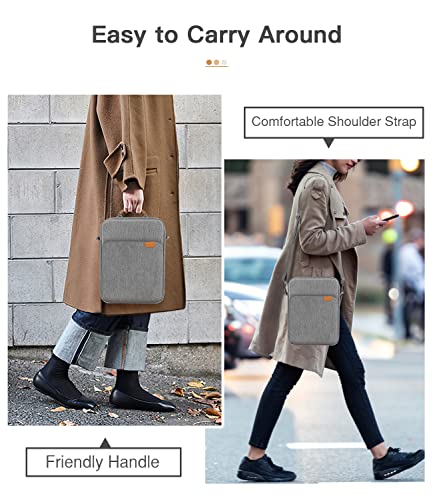 Image of MoKo 9-11 Inch Tablet Sleeve Bag Handle Carrying Case with Shoulder Strap | Fits iPad Pro /Air /A16 11-inch, iPad 10th 10.9, iPad 9 /8 /7th 10.2, iPadAir 5 /4th 10.9 and Tab S8 /S9 11-inch, Dark Gray