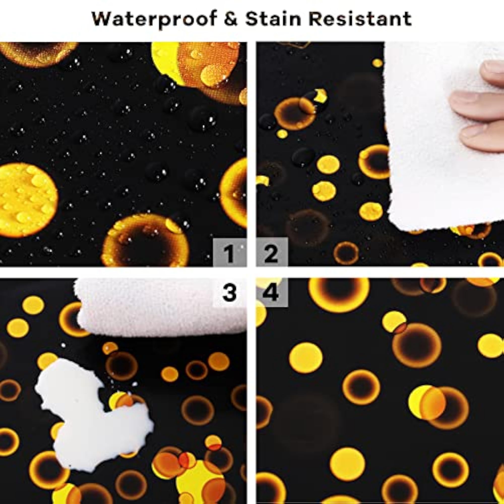 2 Pack Happy Birthday Black Gold Tablecloths, Rectangular