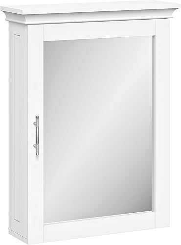 RiverRidge Somerset - Armario de pared con espejo, color blanco