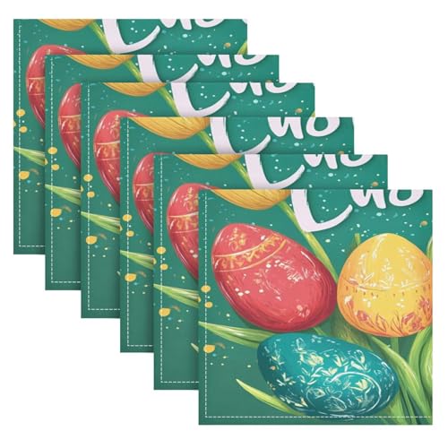 Servilletas de Tela Qilmy Happy Easter Set de 4 miniatura 6
